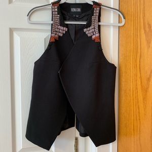 Vena Cava vest w/multi colored bead embellishments